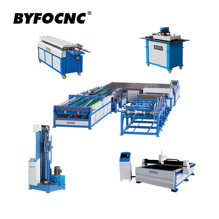 air Duct Production Line 5 Duct Making Machines Line Auto Duct Line 5